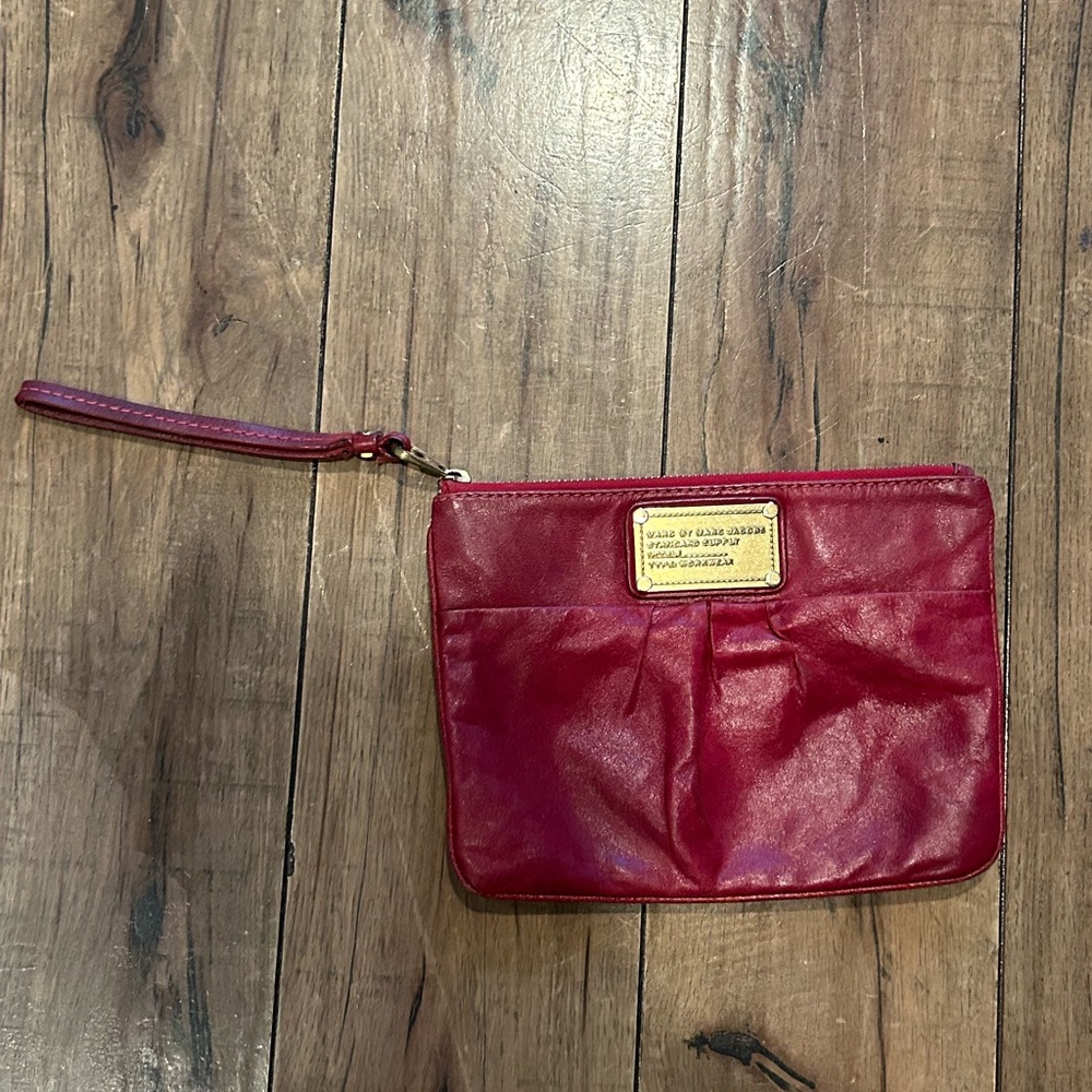 Marc Jacobs dark red wristlet